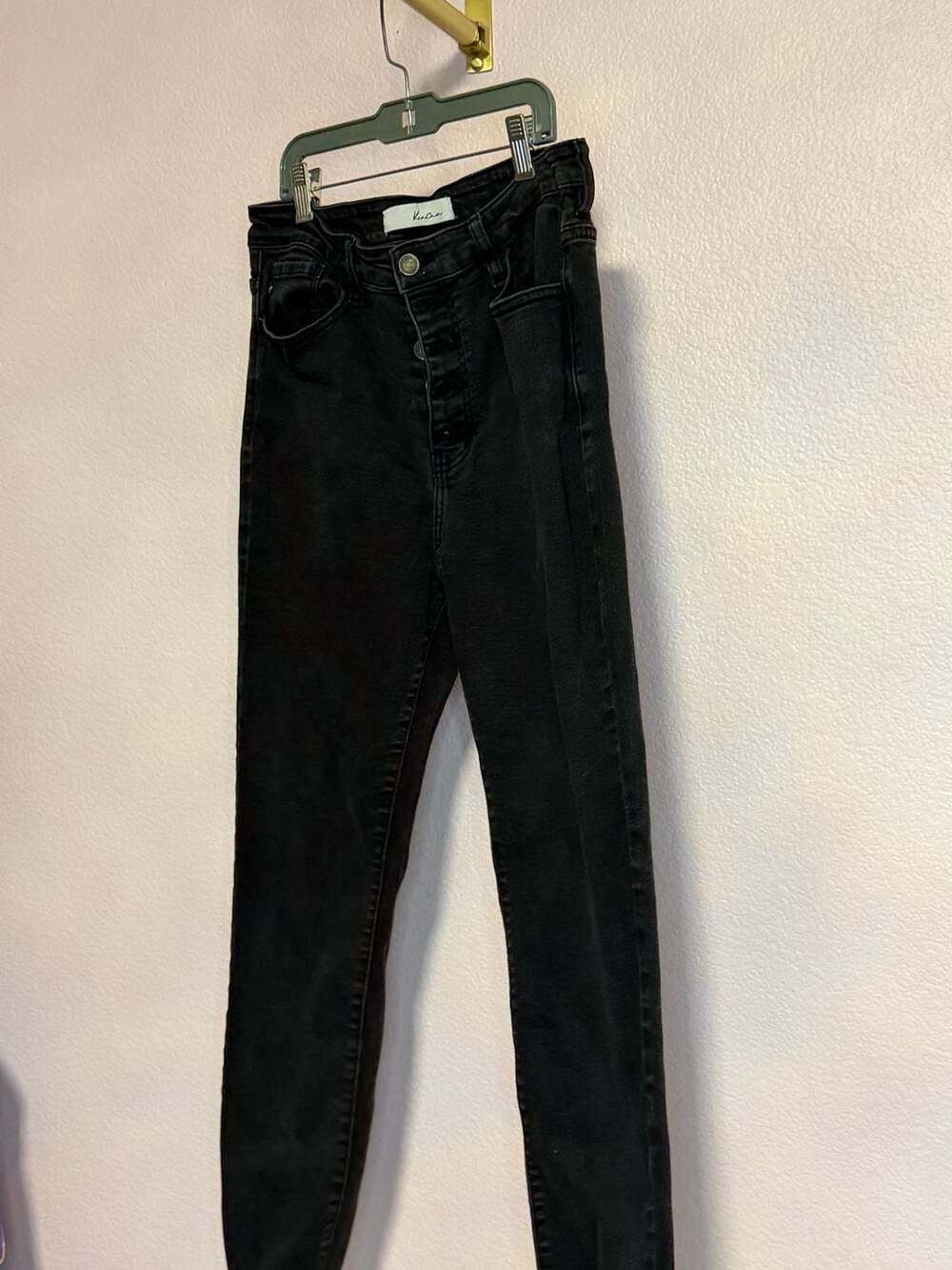 KanCan Skinny Jeans Size 13/30 Black High Rise Button Fly